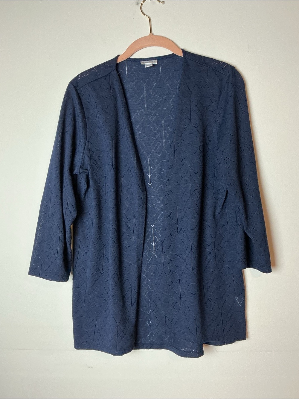 Croft & Barrow Navy Blue Open Front Cardigan Women’s Knit Size L